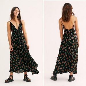 FREE PEOPLE Venice Floral Halter Maxi Dress
